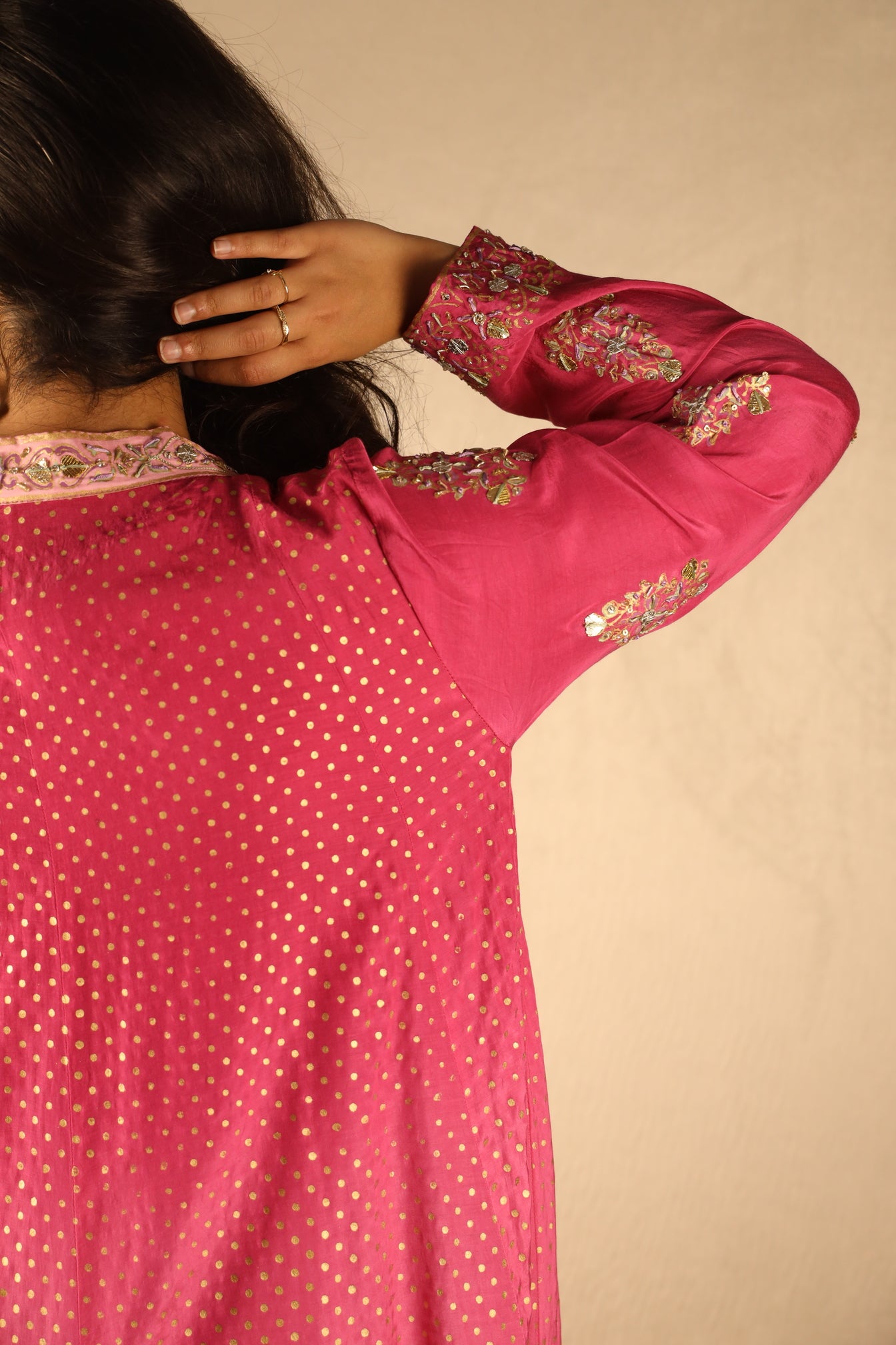 PINK, EMBELLISHED SHARARA SUIT