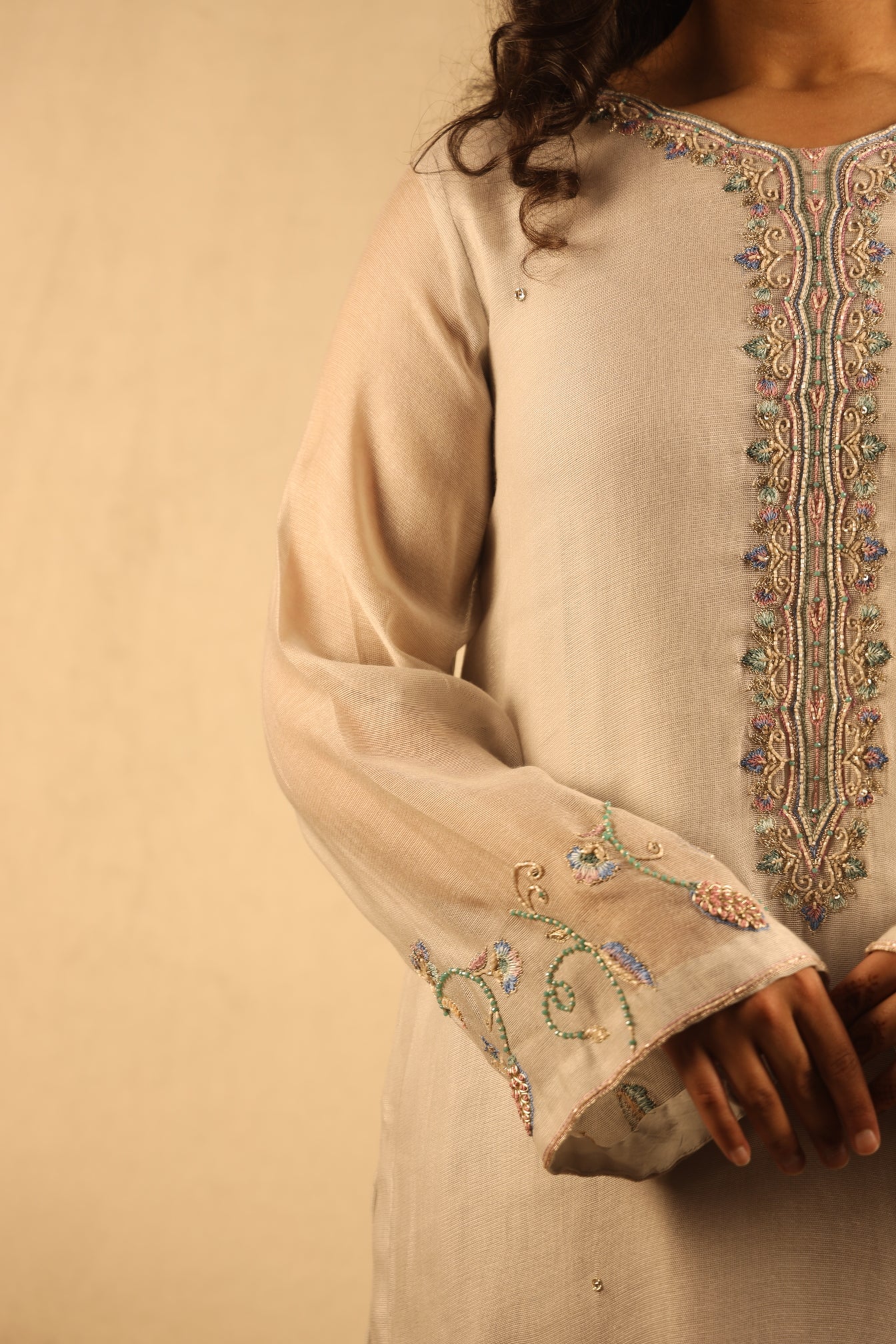 IVORY, HAND EMBELLISHED SUIT