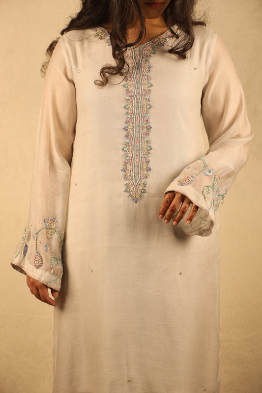 IVORY, HAND EMBELLISHED SUIT