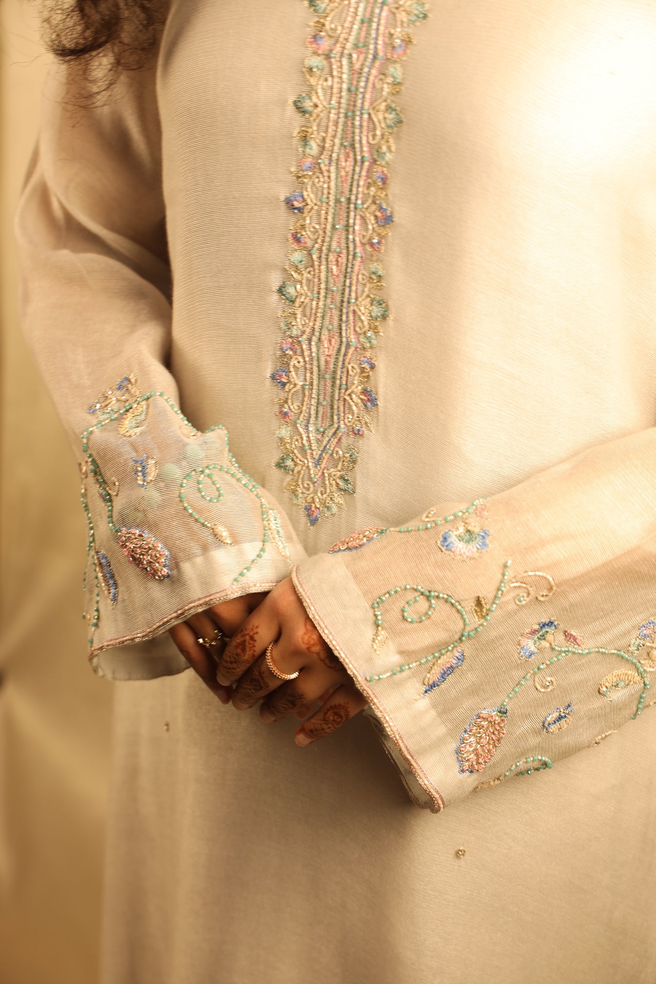 IVORY, HAND EMBELLISHED SUIT