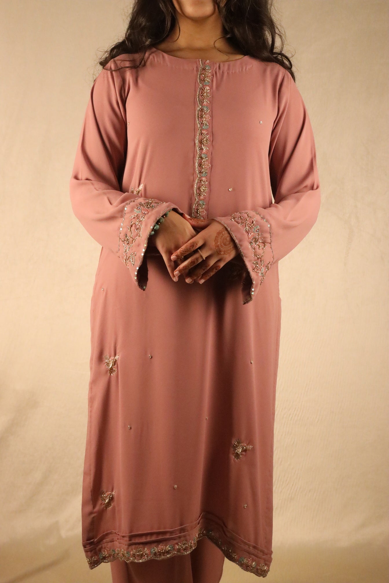 BLUSHWOOD, HAND EMBELLISHED SUIT