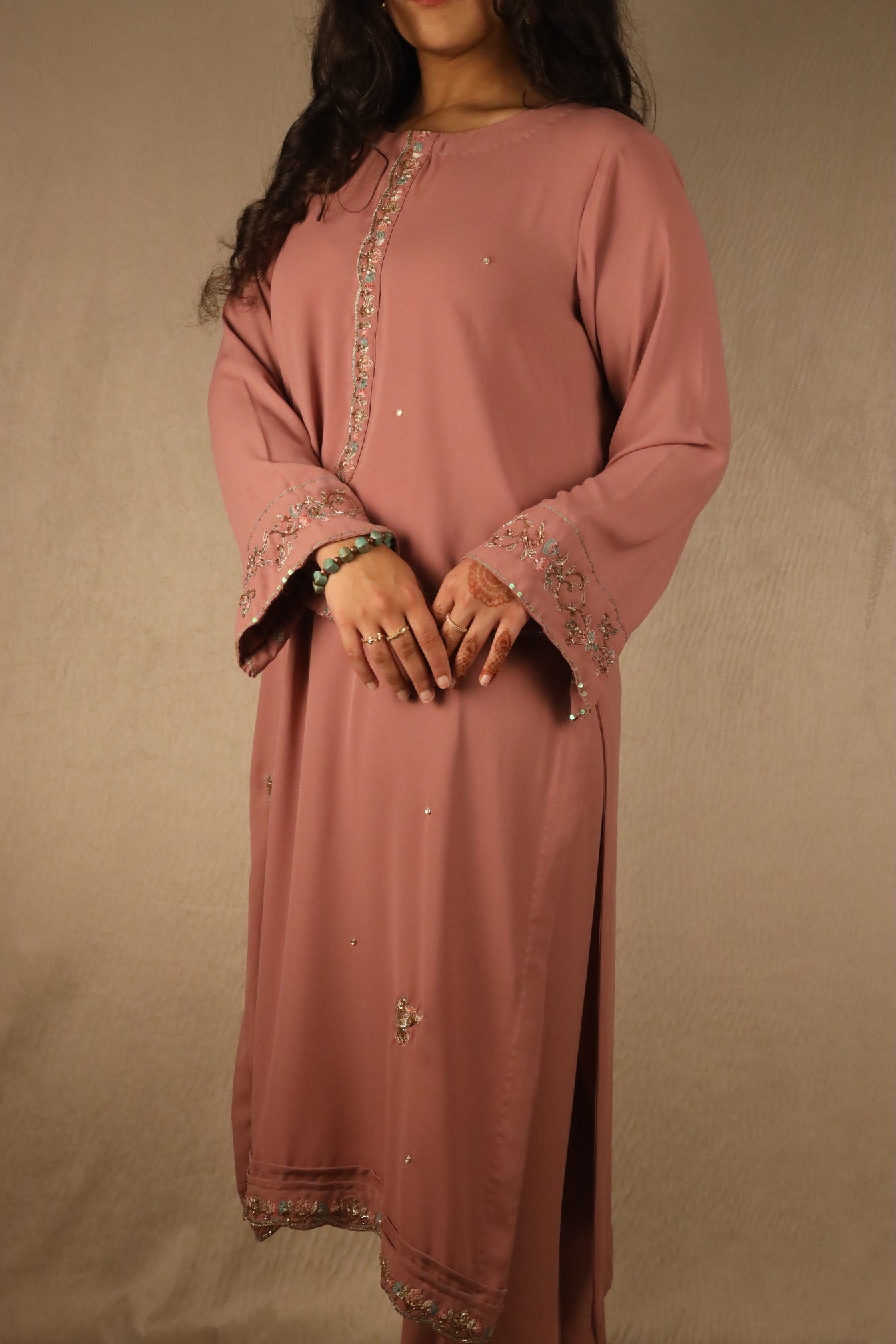 BLUSHWOOD, HAND EMBELLISHED SUIT