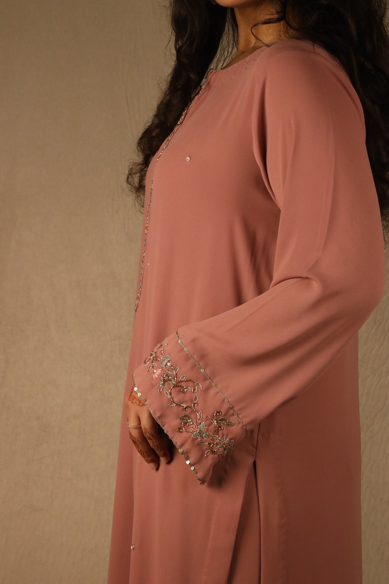 BLUSHWOOD, HAND EMBELLISHED SUIT