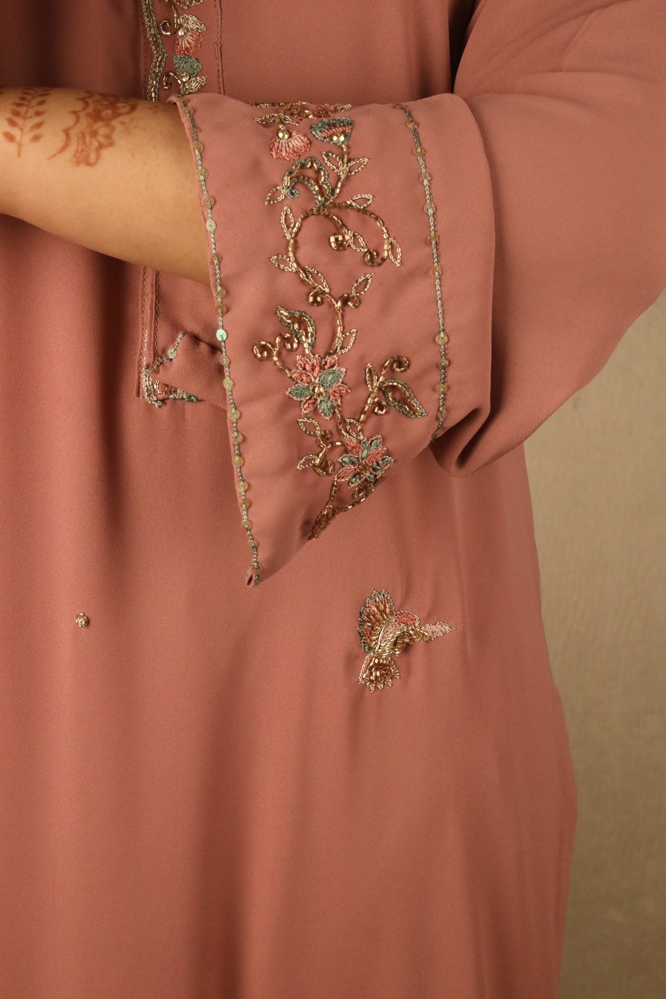 BLUSHWOOD, HAND EMBELLISHED SUIT