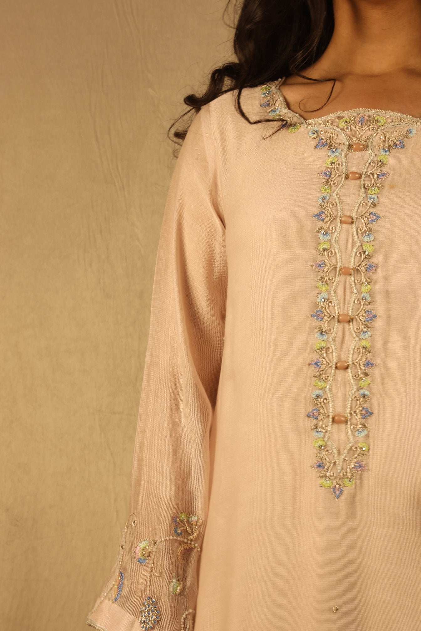 STONE BEIGE, HAND EMBELLISHED SUIT