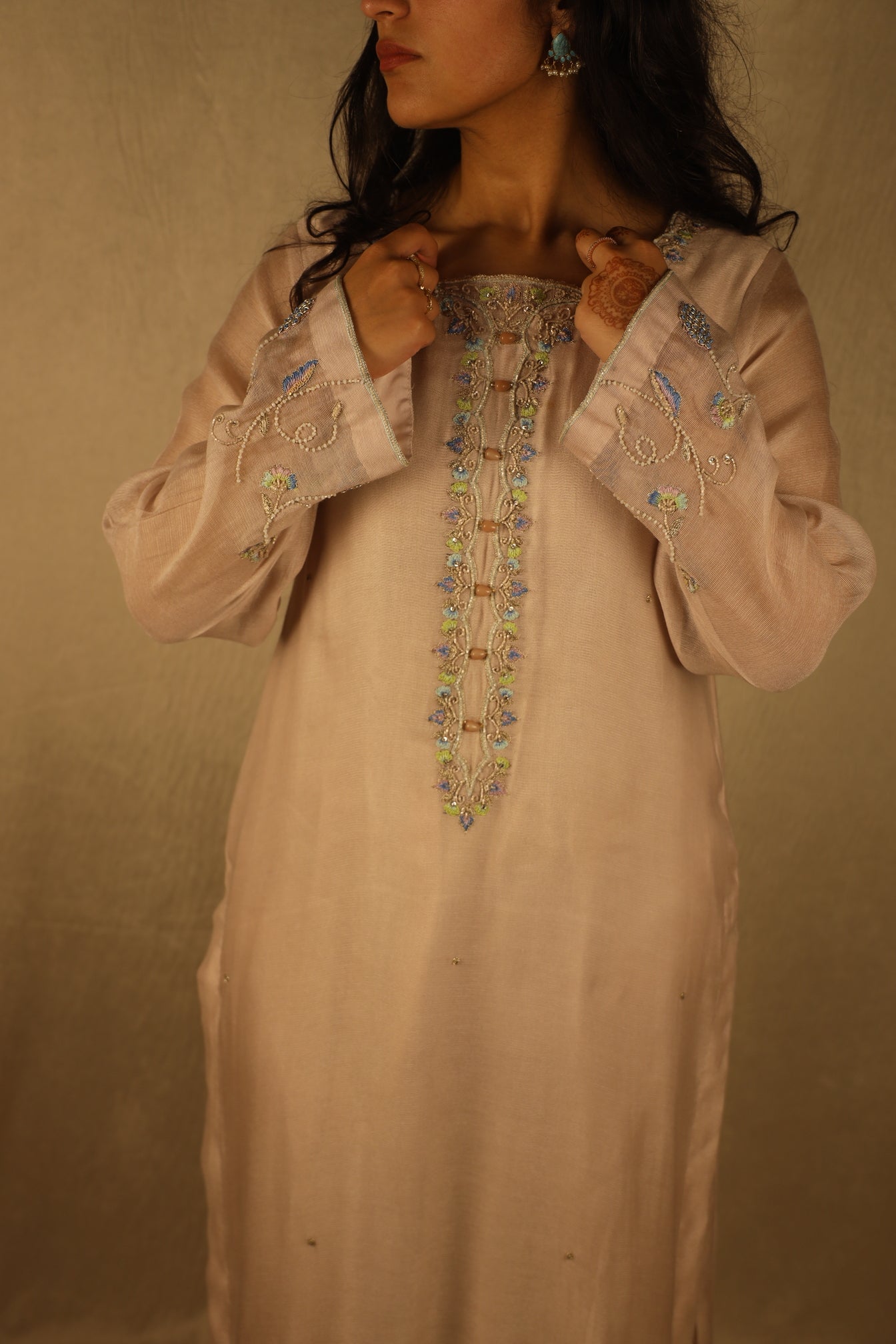 STONE BEIGE, HAND EMBELLISHED SUIT