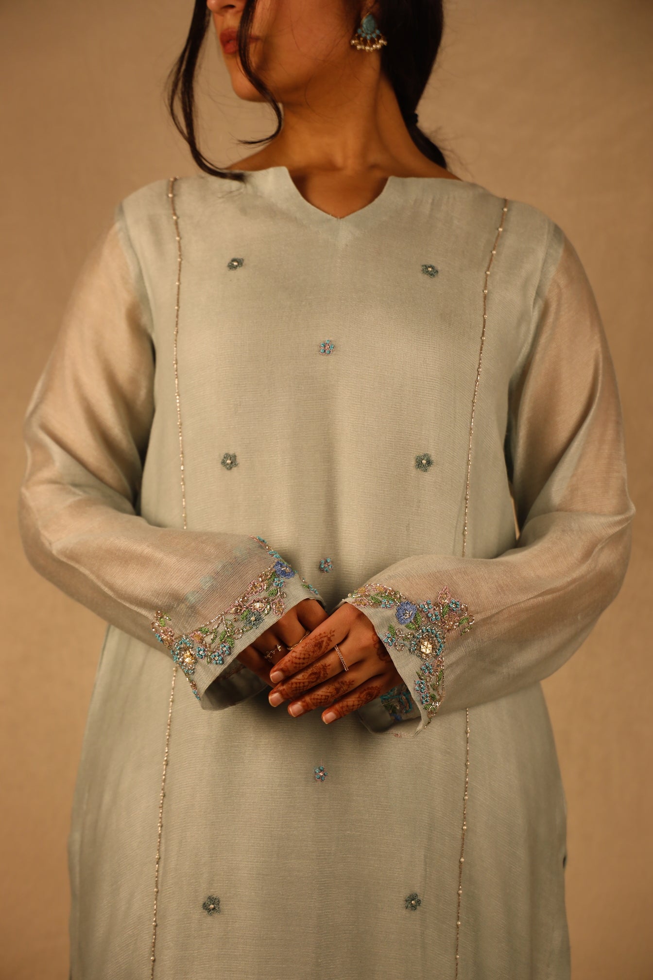 ICE BLUE, COTTON NET SUIT