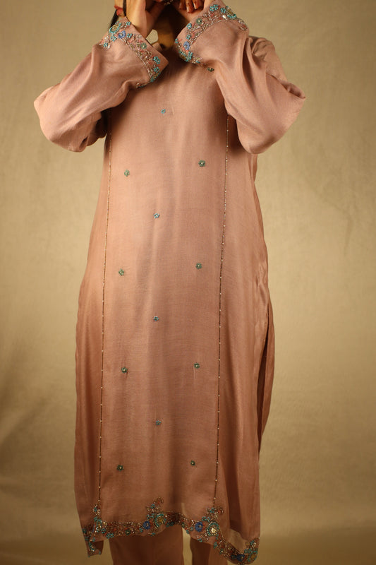 POWDER PINK, COTTON NET SUIT