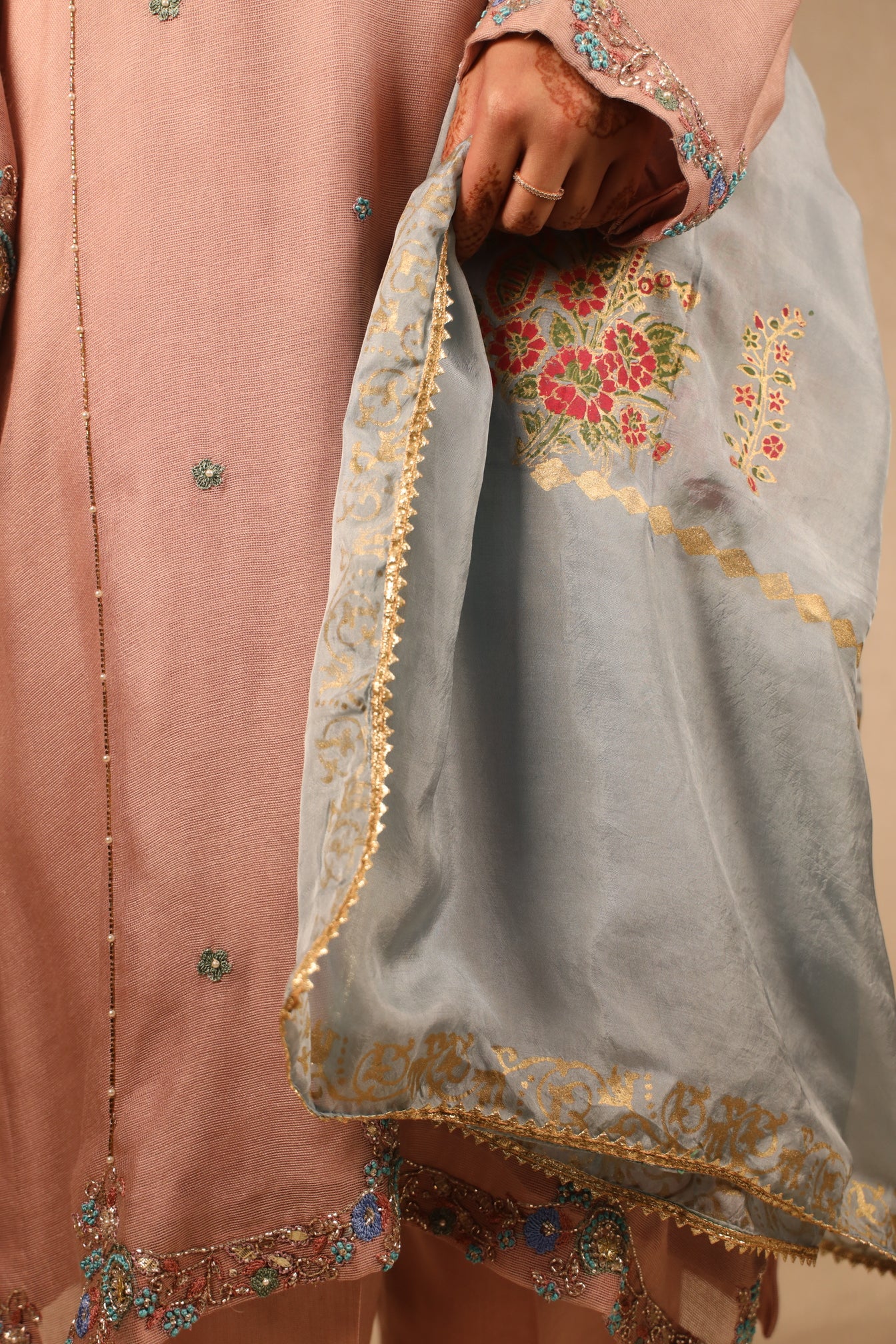 POWDER PINK, COTTON NET SUIT