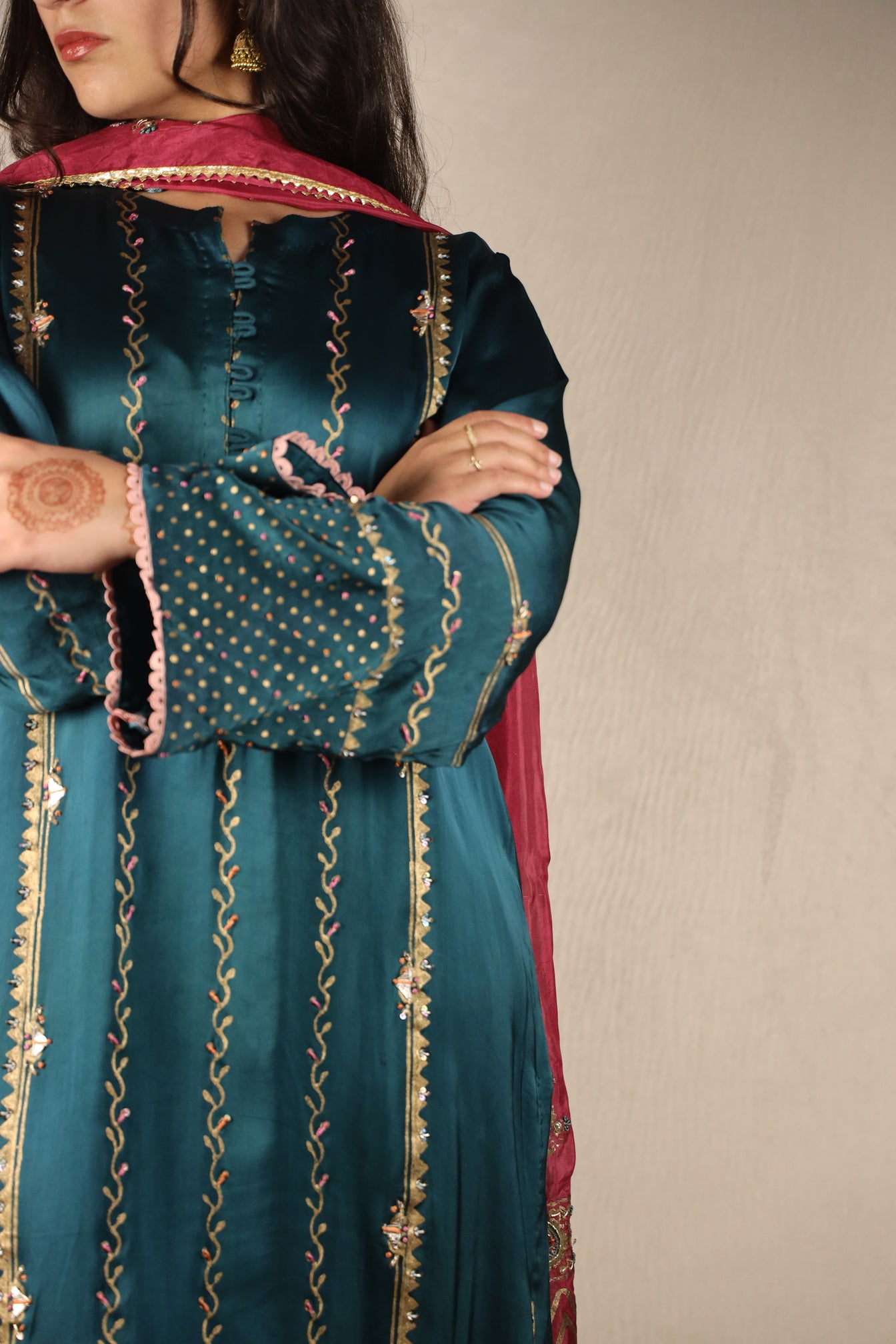 EMERALD BLOCK PRINT SUIT