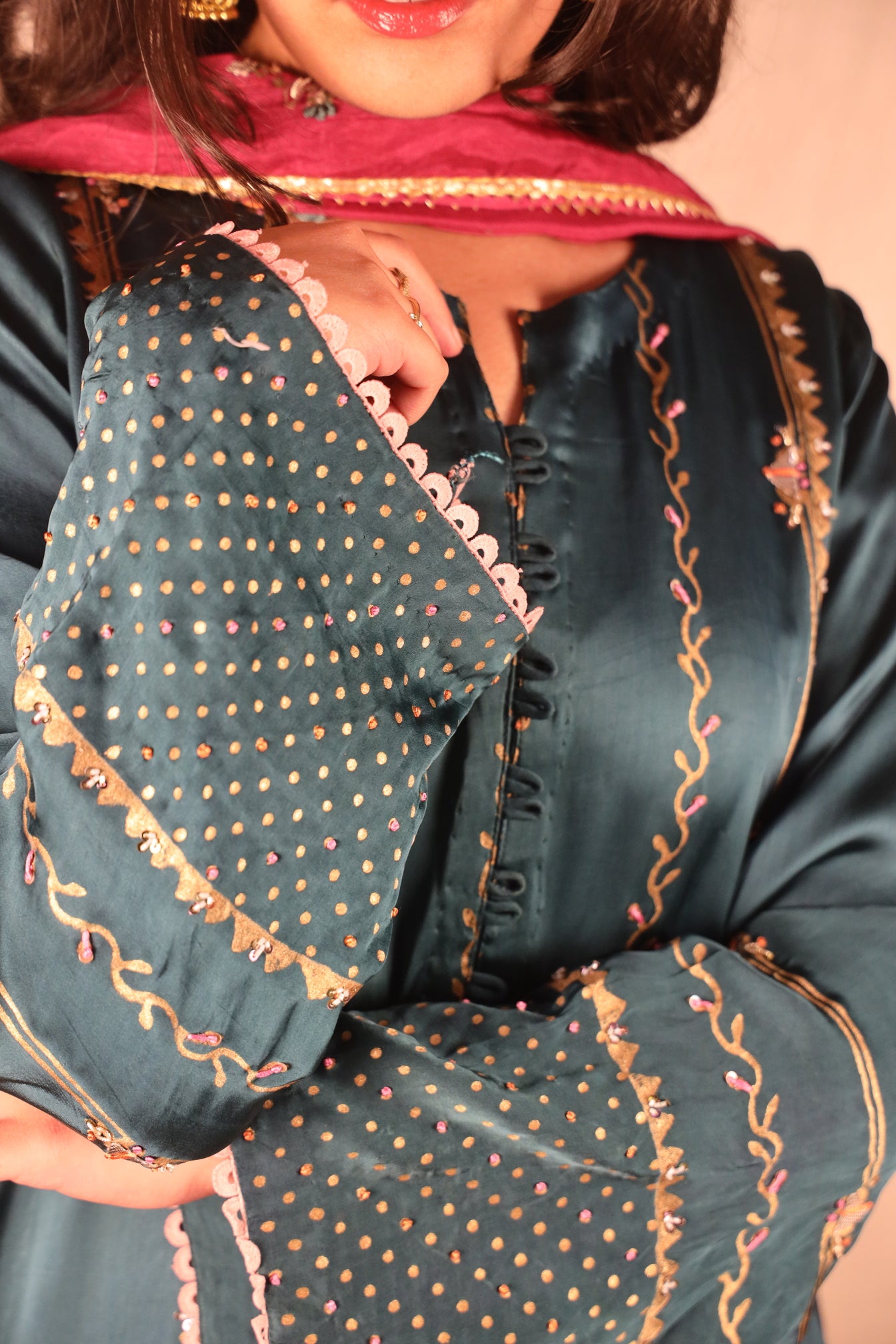 EMERALD BLOCK PRINT SUIT