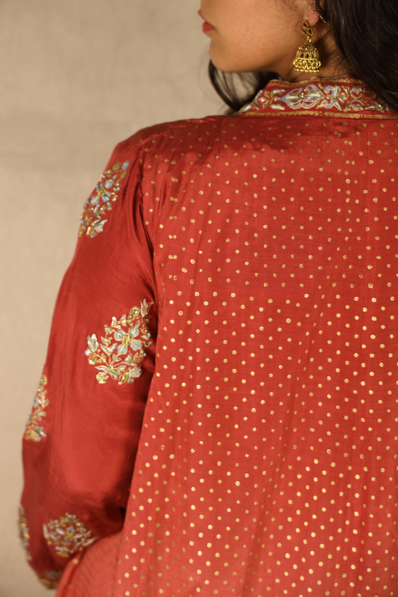 RUST, EMBELLISHED SHARARA SUIT