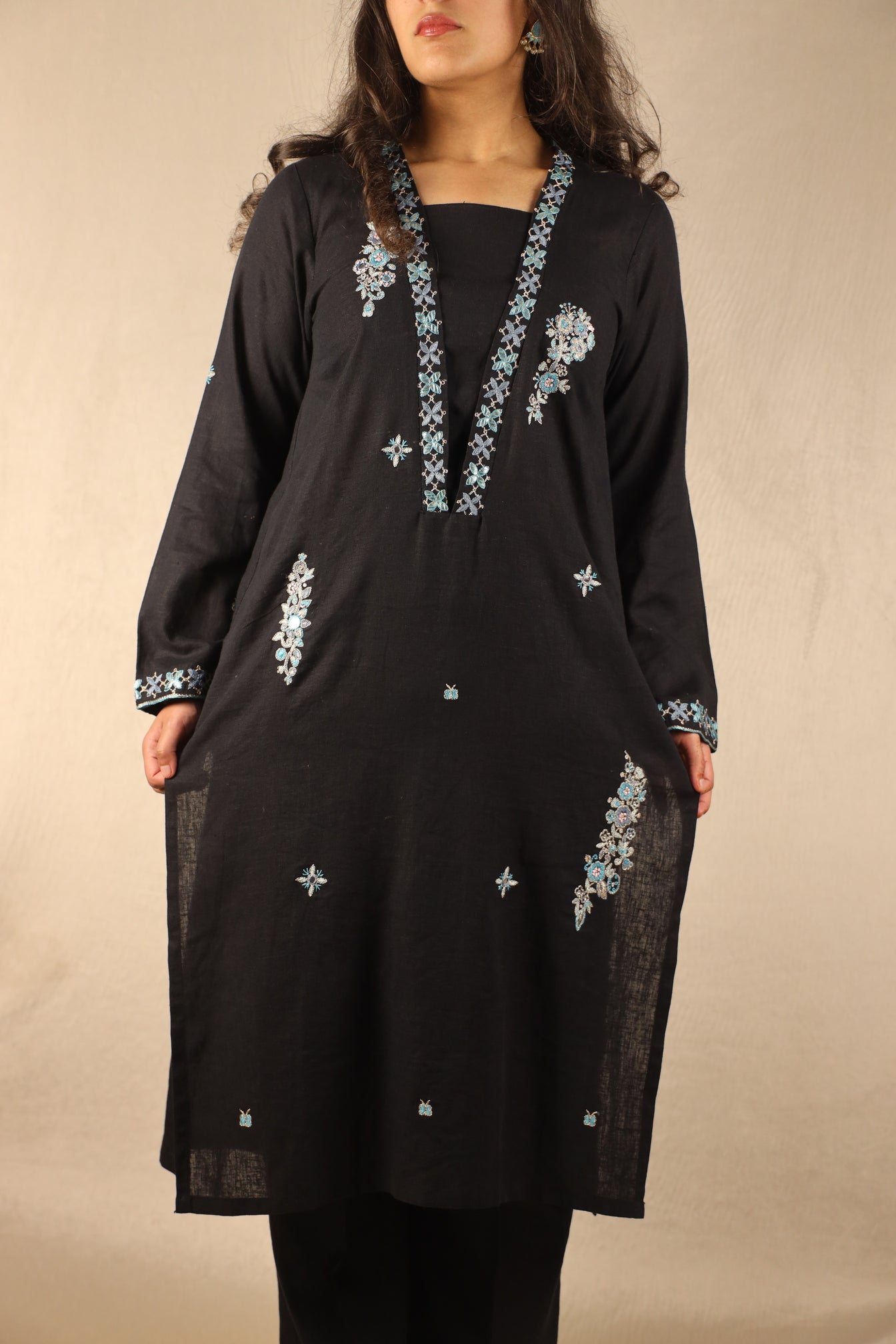 MIDNIGHT, HAND EMBROIDERED SUIT