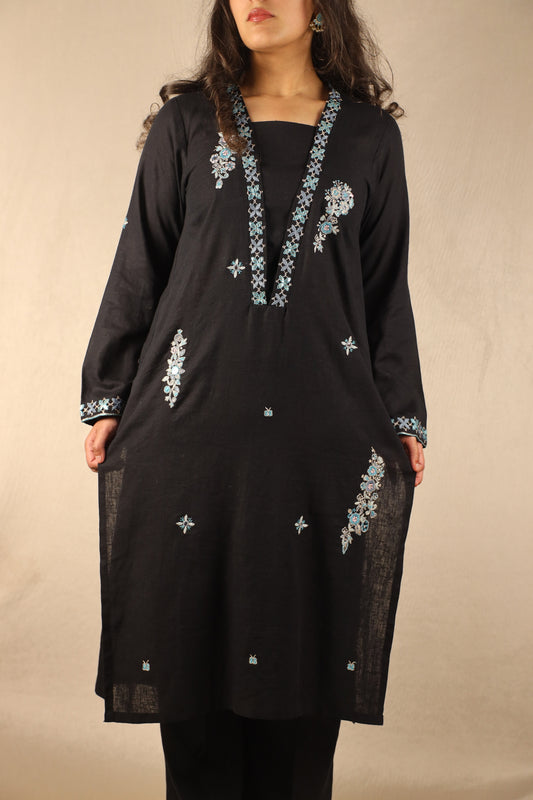 MIDNIGHT, HAND EMBROIDERED SUIT