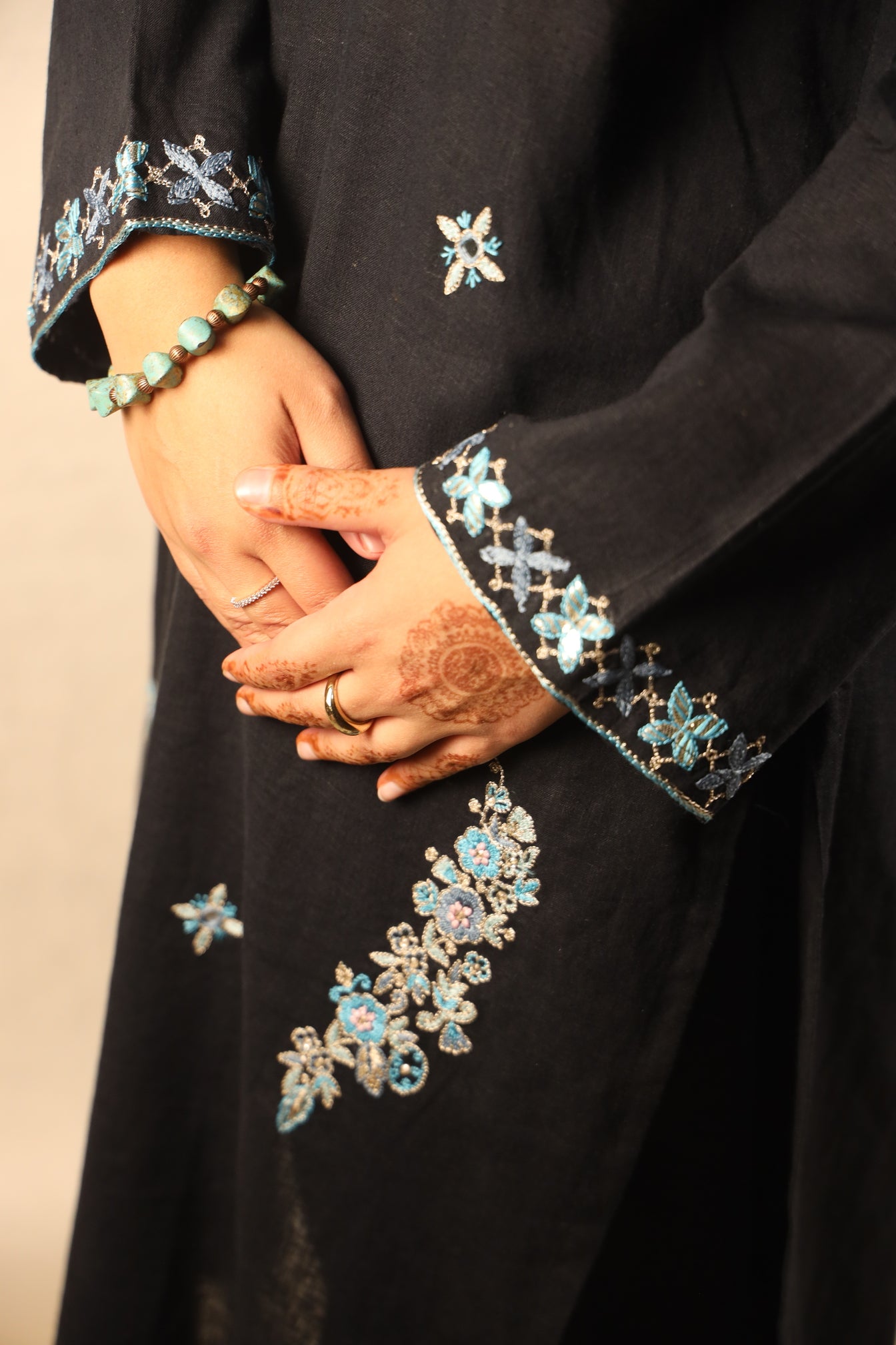 MIDNIGHT, HAND EMBROIDERED SUIT